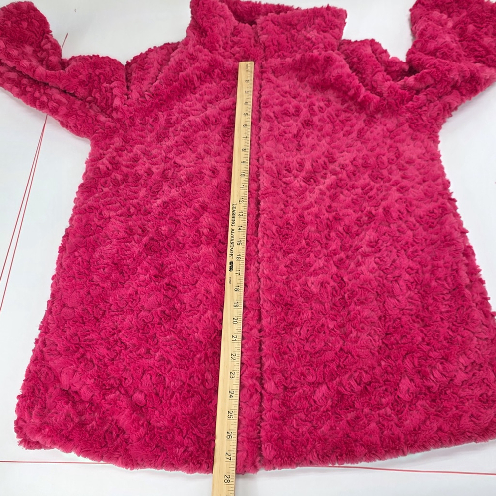 Cozy Glam JAYLEY Faux Fur Teddy Coat Women Oversized Pink Winter - Picture 10 of 13